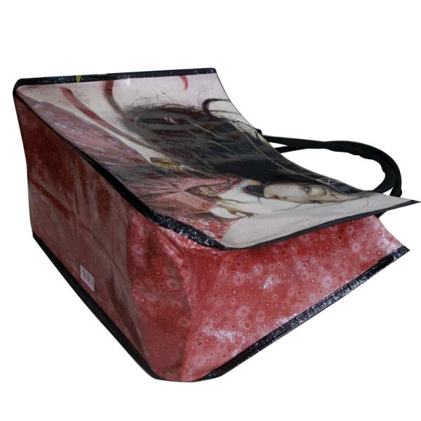 135gsm Shining Surface Round Corner 100% PP woven Fabric shopping bag Cylinder Printing