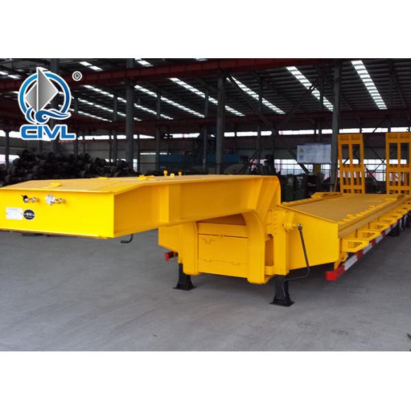 Quality CIVL Lowbed Semi Trailer Trucks 3 Axles Equipment Low Bed Trailer 40ton Loading Capacity gooseneck hudraulic detachable wholesale