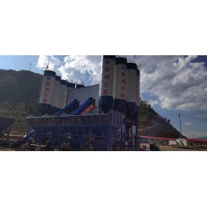 BANGBO 120m3/H Concrete Batching Plant Wet Mix With Sicoma Mixer
