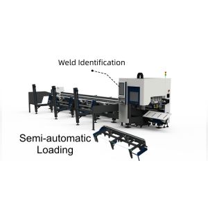 QH-GZ Zero-tailing Laser Tube Cutting Machine Weldseam Identification Semi-automatic Loading