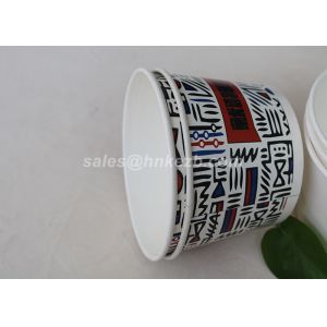 Offset Printing Disposable Ice Cream Cups , Ice Cream Paper Bowls Single Wall