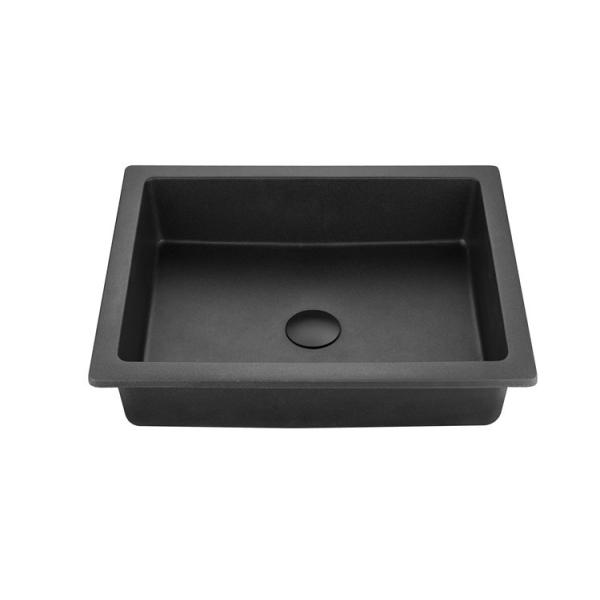 Quality Dual Mount Black Single Bowl  Composite Granite/Quartz Kitchen Sink wholesale