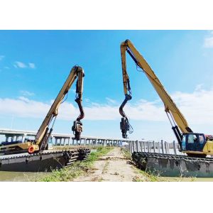 Custom Excavator Pile Driving Arm Pile Driver Attachment For Cat Hitachi Komatsu