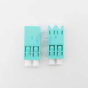 Duplex LC To LC OM3 Coupler Optical Fiber Adapter Unibody Plastic Shell