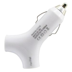 Y shape style Dual USB 2port Car Charger Adapter for The New iPad 3 2 iPhone 5
