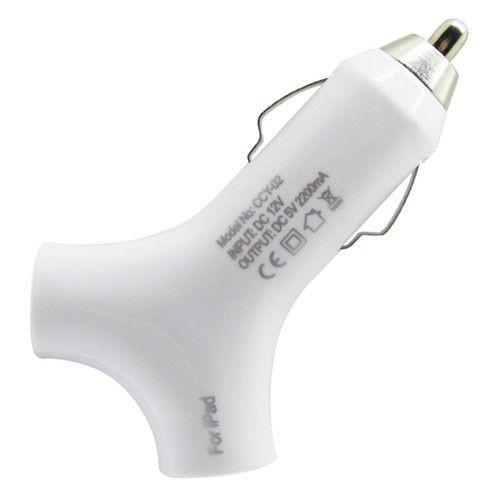 Y shape style Dual USB 2port Car Charger Adapter for The New iPad 3 2 iPhone 5