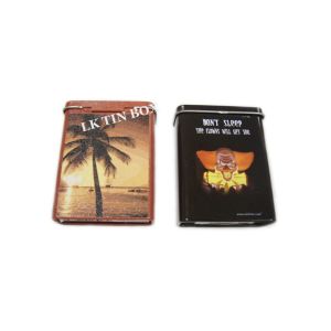 Small Metal Wire Hinged Condom Tin Box With Printing And Embossing