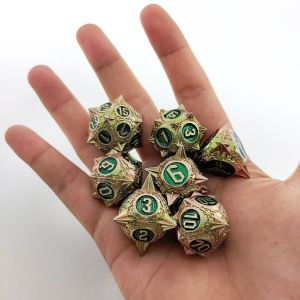 TRPG 16 Mm Polyfront DND Metal Dice Multi Color Custom Meteor Hammer