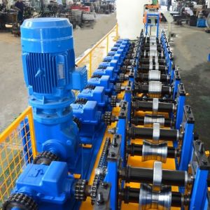 Gearbox Driven Slotted Strut Channel Roll Forming Machine 19 Stations