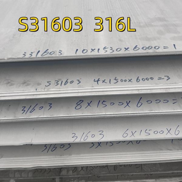 Hot Rolled ASTM A240 AISI 316L S1603 SS316L Stainless Steel Plate 3-100mm Solution Heat Treated Conditions