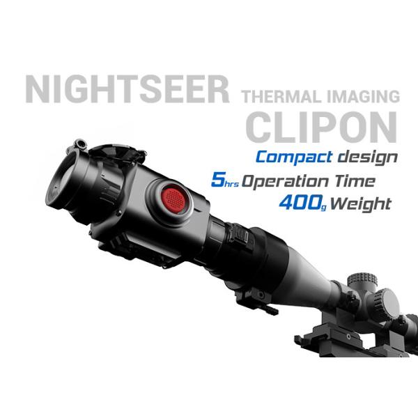 Quality Compact Thermal Clip On , Lightweight 5 Hours Standby Day Night Thermal Scope wholesale