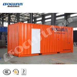 Industrial Cooling Solution 10T/Day Containerized Flake Ice Machine with Air