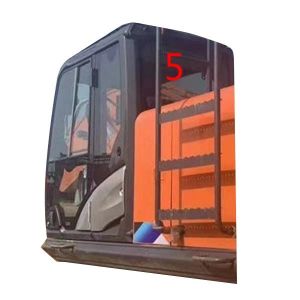 Tempered HITACHI Excavator Cab Glass 5mm Back Side Window Replacement