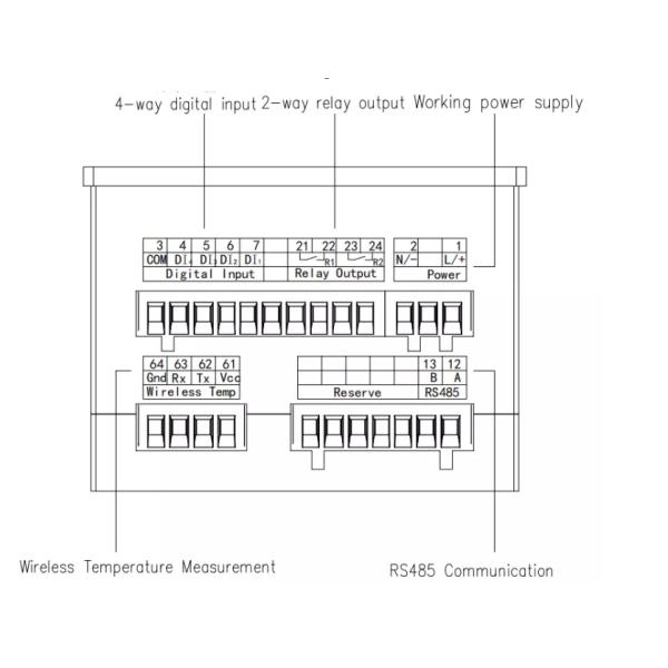 8Watt Cable Switch Cabinet Wireless Temperature Monitor With RS485 Alarm Output