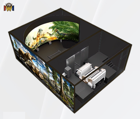 4D 9D Flying Theater Curved Screen Cinema for Theme Parks