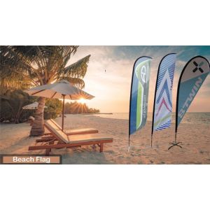 Single Double Sided 4.2m Teardrop Advertising Flags Waterproof