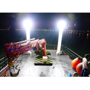 Portable Inflatable Lighthouse Tower Emergency Advertising Hmi 1000W Polysilk