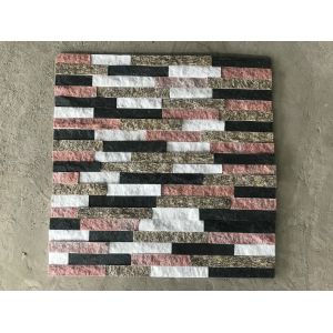 Mulit Color Quartzite Interior Stone Veneer Panels For Fireplace