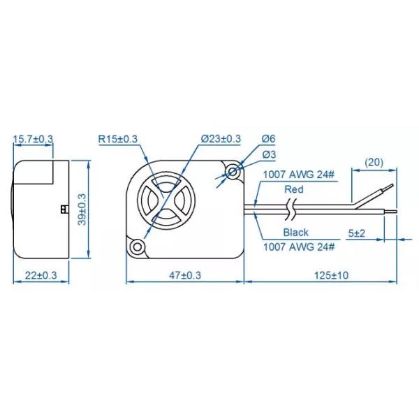 High DB siren 24V piezo buzzer police siren fire alarm siren 12V DC BUZZER
