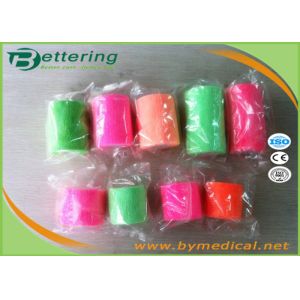 Colourful Elastic Self Adhering Bandage Wrap , PET Bandage Wrap Latex Free