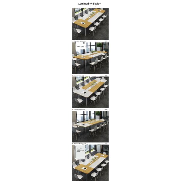 Modern Simple Long Table Wood Style PANEL Conference Table for Company Training Study
