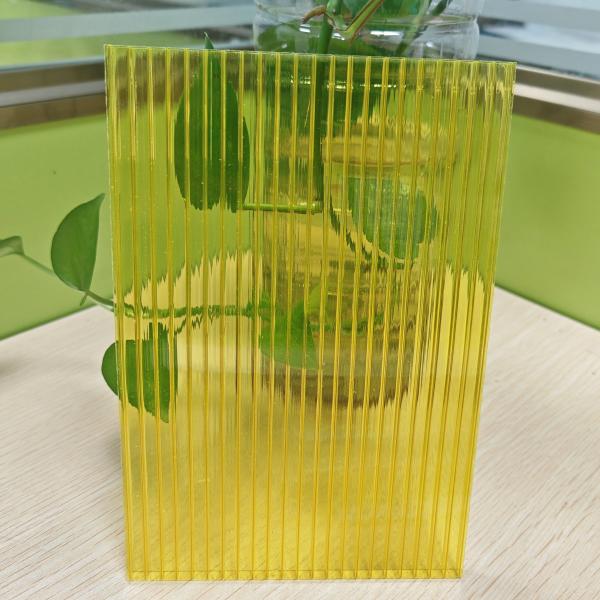 Quality Weather Resistant Impact Resistant Yellow 4mm PC Hollow Sheet High Performance Material For Construction Industrial wholesale