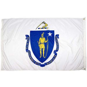 3 X 5ft State Of Massachusetts Flag Outdoor Heavy Duty Dupont Nylon 66 US Flags