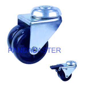 Black Polypropylene Swivel Furniture Wheels Bolt On Swivel Castors