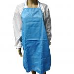 White Blue ESD Apron Antistatic One Size Fits All One Pocket 98% Polyester 2%