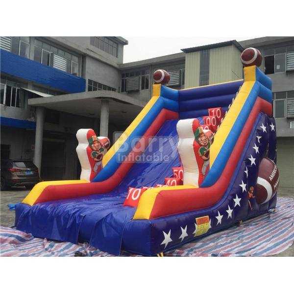 Customized Single Lane Rugby Commercial Inflatable Slide For Playground