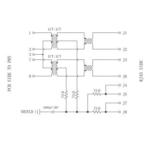 LU1S041X-43 LF | LPJ0013BBNL RJ45 Modular Jack 8P8C Side Entry