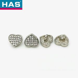 10mm Diamond Buttons silver Heart Shaped Buttons for sweater