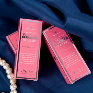 Cosmetics Cleanser Colorful box package with your brand in white cardboard