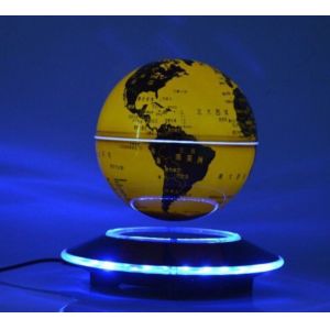 led light UFO floating levitation globe, magnetic levitation bottom 6inch globe
