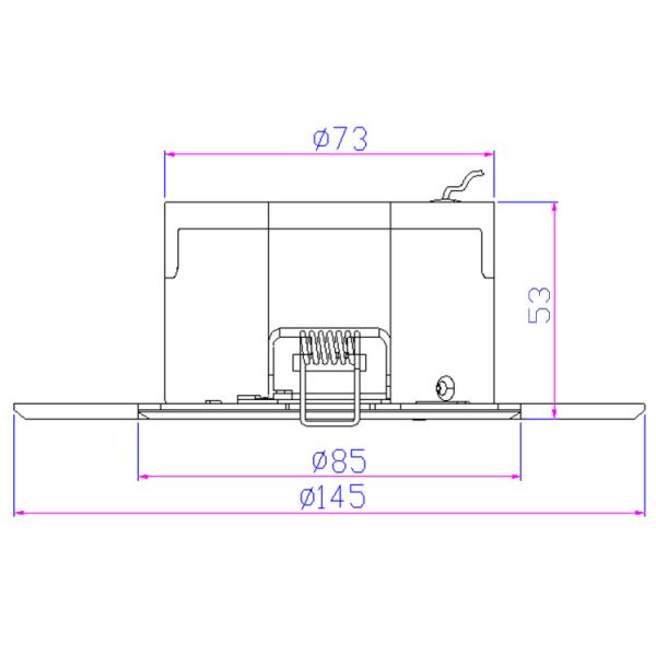 Non Maintained Emergency LED Downlight White 2.5W 130mm EGSMD40 EGSMD50 EGSMD63