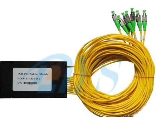 Quality 1 × 16 PLC FC / APC Singlemode Optical Fiber Splitter For Optical Communication System wholesale
