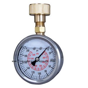 Cheap Glycerine Liquid Filled Water Pressure Test Gauge 200Psi 3/4&quot; Thread for sale