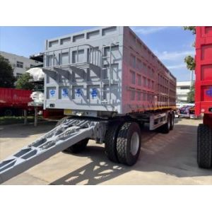 Farm Trailer 3-Axles Hydraulic Rear Dump Draw Bar Full Trailer