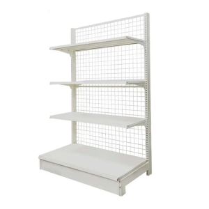 Factory Customized Color Size Logo white single/double side supermarket shelf