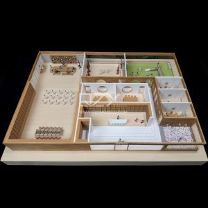 Study Model 1/50 Scale Interior Physical Model for Grandfather's Study