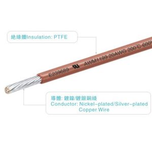 UL758 AWM1199 FEP Insulated Wire 20AWG 600V/200C Black For Heater
