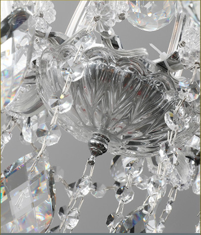 LED E14 Crystal Candle Chandelier 5 To 10m2 High Light Transmittance