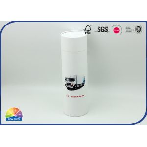 China Cylinder Box 4c Print Matte White Cardboard Paper Packaging Tube on sale