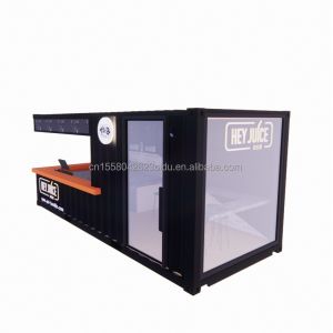 Long Beach Container Coffee Bar Extendable Container Bar with Customized Color