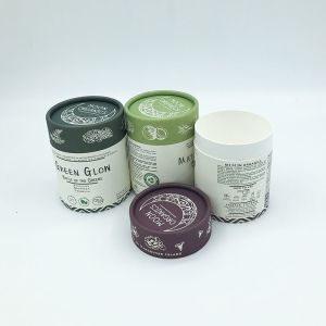 Custom eco friendly kraft paper cardboard cylinder containers tubes box