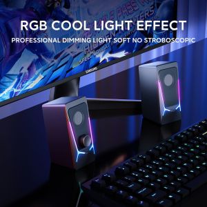 CO707 Gaming RGB Desktop Speakers 2.0 Channel USB Powered Stereo for Computer