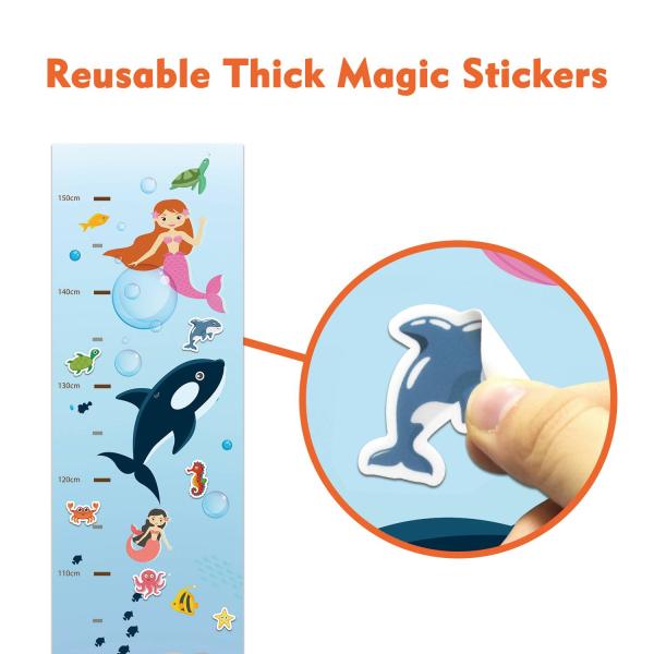 Children Educational Learning Products Removable Dry Erase Growth Chart Poster