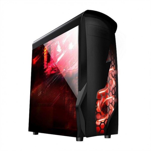 Quality ETEK Airflow ATX Mid-Tower With Hollow & Transparent Front Panel Full Acrylic Left Side Panel wholesale