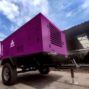 Mini Screw Air Compressor Machine Portable Mining Diesel Engine Screw Air