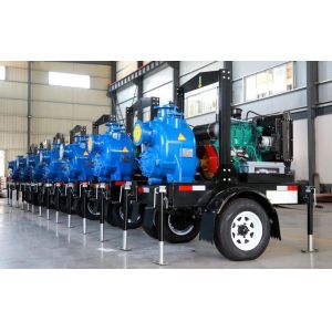 Trailer Mobile Horizontal air cooling diesel engine fire pump self-priming water